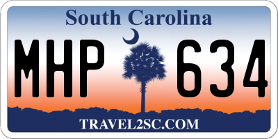 SC license plate MHP634