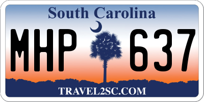 SC license plate MHP637