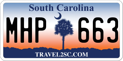 SC license plate MHP663