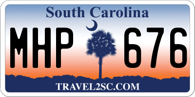 SC license plate MHP676
