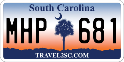 SC license plate MHP681