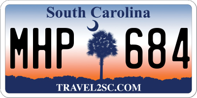SC license plate MHP684