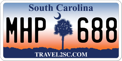 SC license plate MHP688