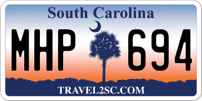 SC license plate MHP694