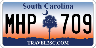 SC license plate MHP709
