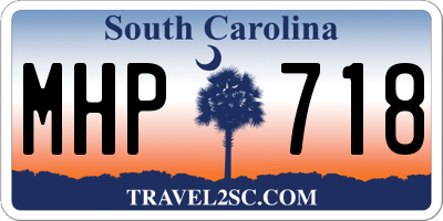 SC license plate MHP718