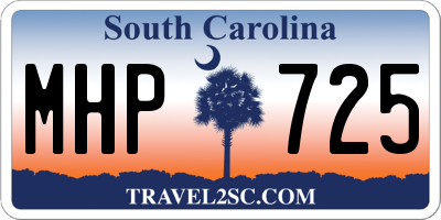 SC license plate MHP725