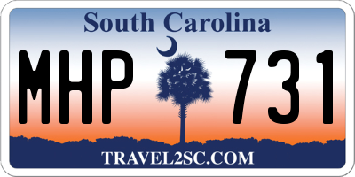 SC license plate MHP731