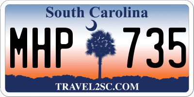 SC license plate MHP735