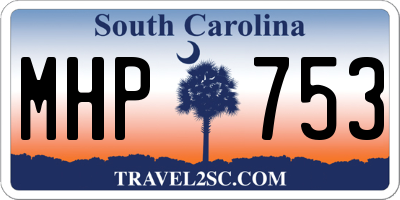 SC license plate MHP753