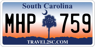 SC license plate MHP759