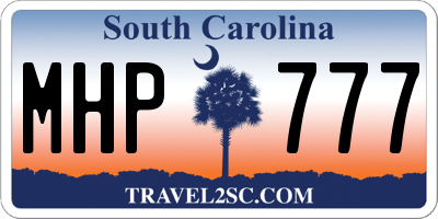 SC license plate MHP777