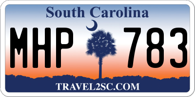 SC license plate MHP783