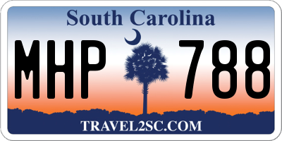 SC license plate MHP788