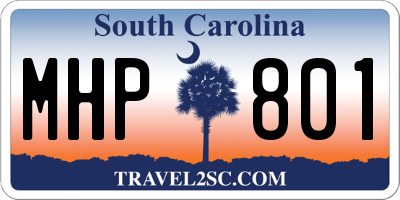 SC license plate MHP801