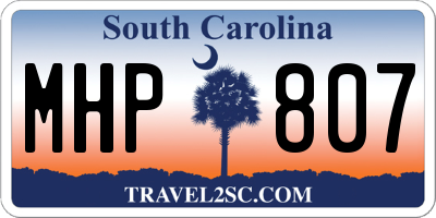 SC license plate MHP807
