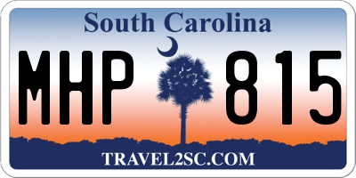 SC license plate MHP815
