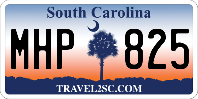SC license plate MHP825