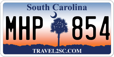 SC license plate MHP854