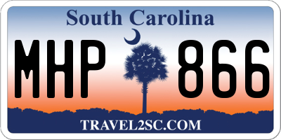 SC license plate MHP866