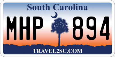SC license plate MHP894