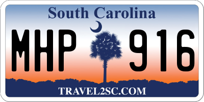 SC license plate MHP916
