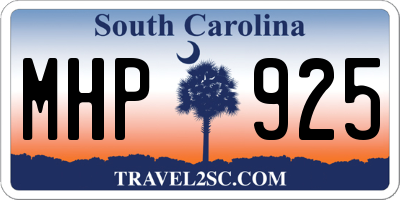 SC license plate MHP925