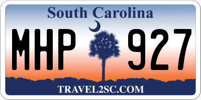 SC license plate MHP927