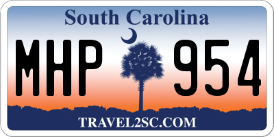 SC license plate MHP954
