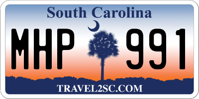 SC license plate MHP991