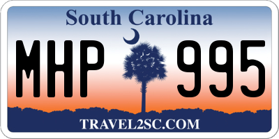 SC license plate MHP995