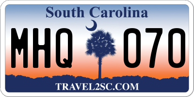SC license plate MHQ070