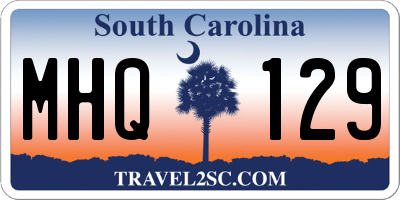 SC license plate MHQ129