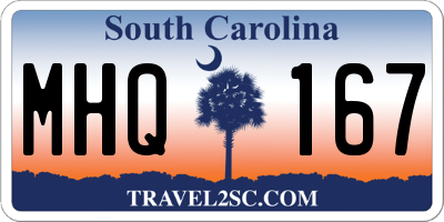 SC license plate MHQ167