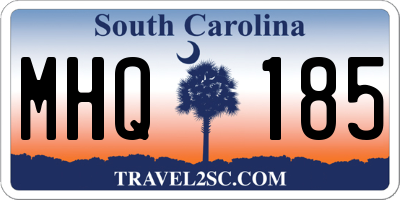 SC license plate MHQ185