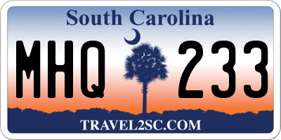 SC license plate MHQ233