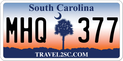 SC license plate MHQ377