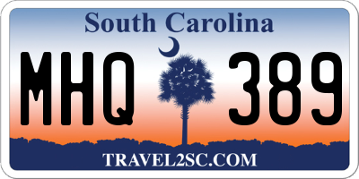 SC license plate MHQ389