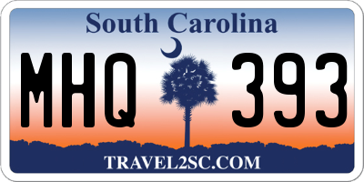 SC license plate MHQ393