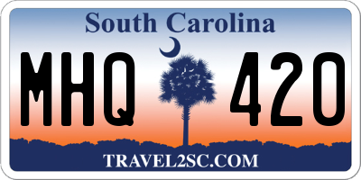 SC license plate MHQ420