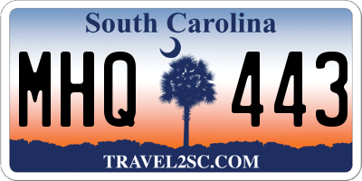 SC license plate MHQ443