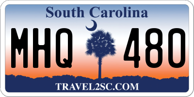SC license plate MHQ480