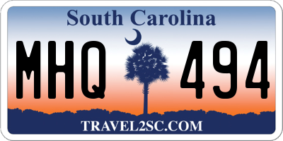 SC license plate MHQ494