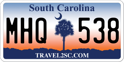 SC license plate MHQ538