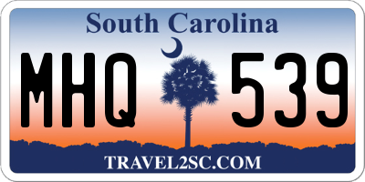 SC license plate MHQ539