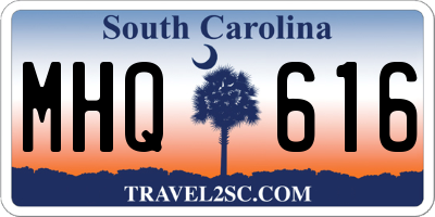 SC license plate MHQ616