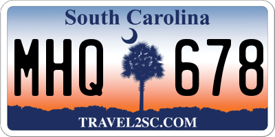 SC license plate MHQ678