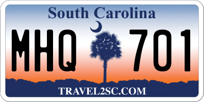SC license plate MHQ701