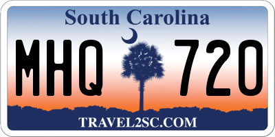 SC license plate MHQ720