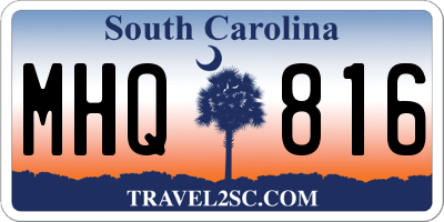 SC license plate MHQ816